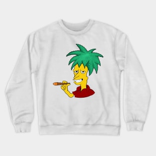 Green hair smoking Crewneck Sweatshirt